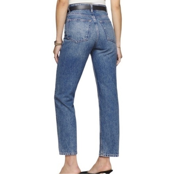 REFORMATION CYNTHIA RELAXED STRAIGHT CROP LEG JEAN - Picture 2 of 3